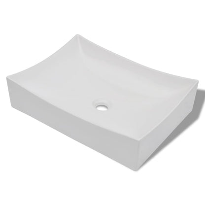 Lavandino in Ceramica Porcellana Bianco Lucido - homemem39