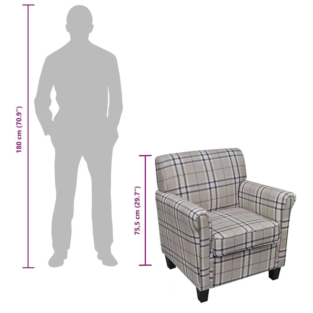 Poltrona con Cuscino Crema in Tessuto - homemem39