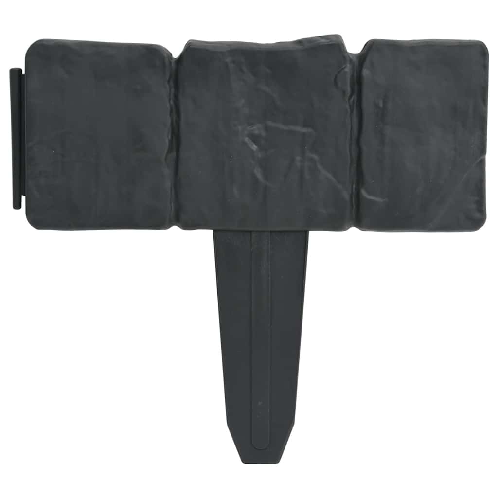 Recinzione Giardino/Prato in Plastica 41 pz Aspetto Pietra 10 m - homemem39