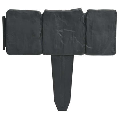 Recinzione Giardino/Prato in Plastica 41 pz Aspetto Pietra 10 m - homemem39