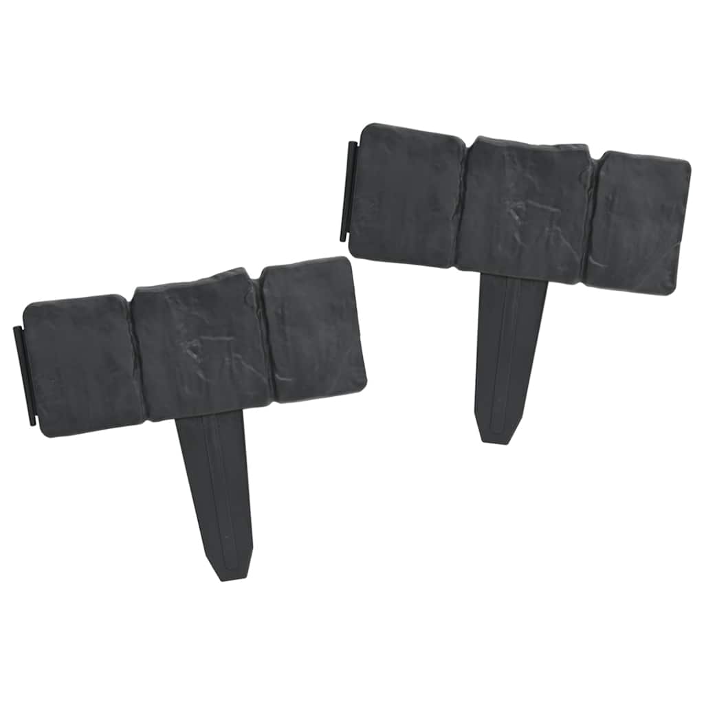 Recinzione Giardino/Prato in Plastica 41 pz Aspetto Pietra 10 m - homemem39