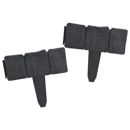 Recinzione Giardino/Prato in Plastica 41 pz Aspetto Pietra 10 m - homemem39