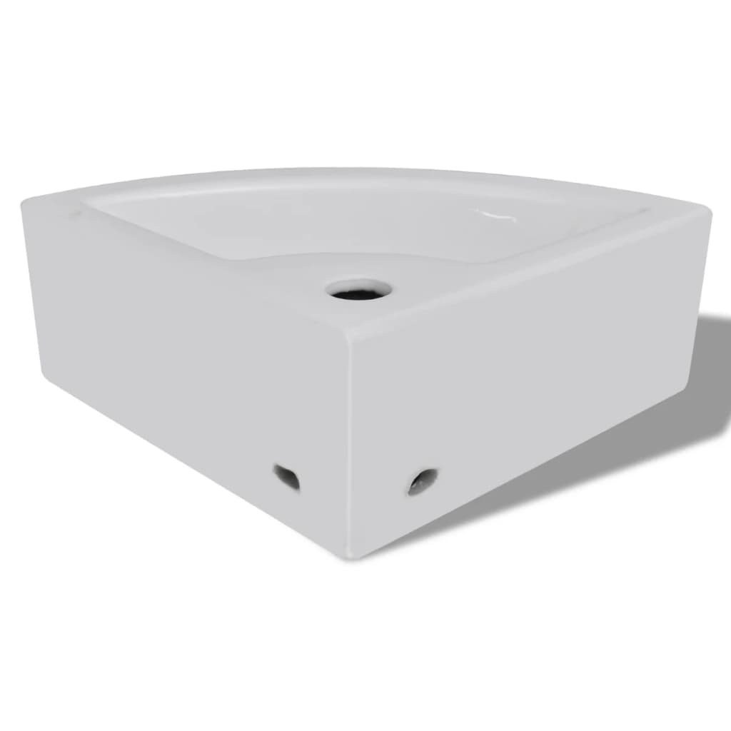 Lavandino con Troppopieno 45x32x12,5 cm Bianco - homemem39