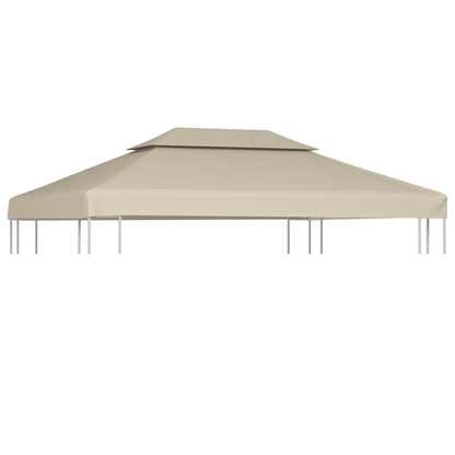 Telo di Ricambio per Gazebo 310g/m² Beige 3x4m - homemem39