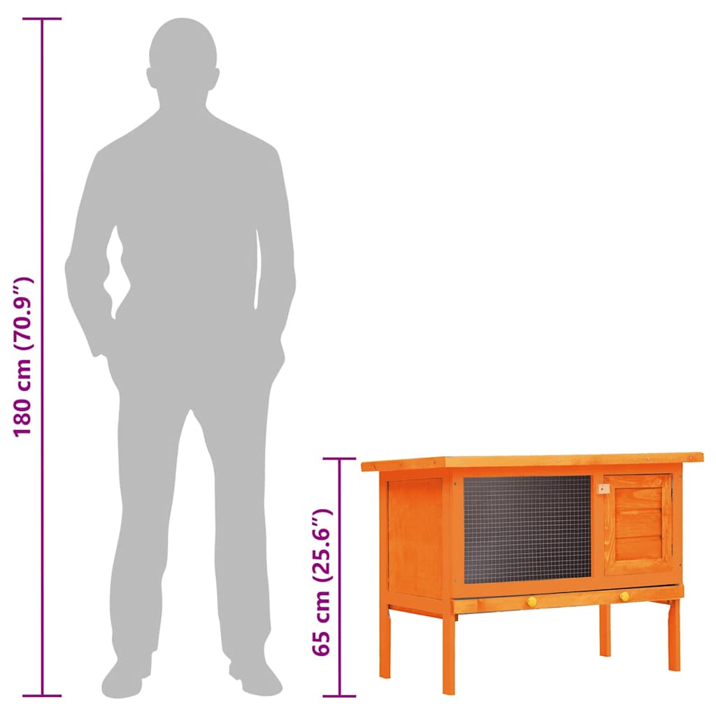 Conigliera all'Aperto Casetta Piccoli Animali 1 Livello Legno - homemem39