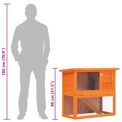 Conigliera all'Aperto Gabbia Piccoli Animali 1 Porta Legno - homemem39