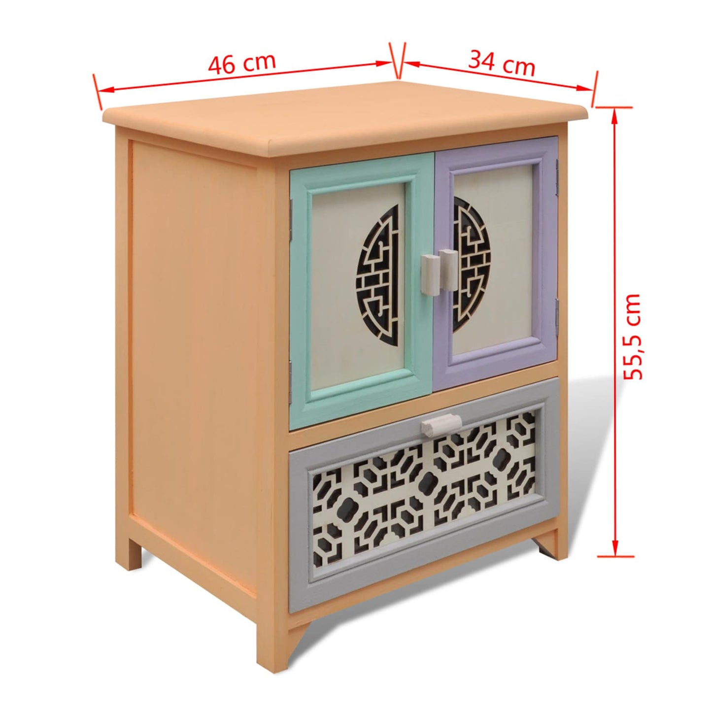 Mobile laterale Multicolore 46 x 34 x 55.5 cm | homemem39