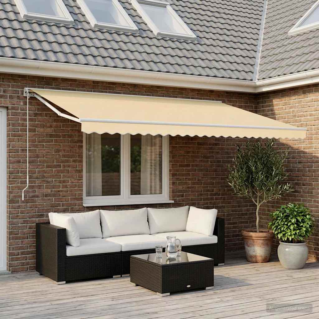 Tessuto di Ricambio per Tenda da Sole Crema 600x300 cm
