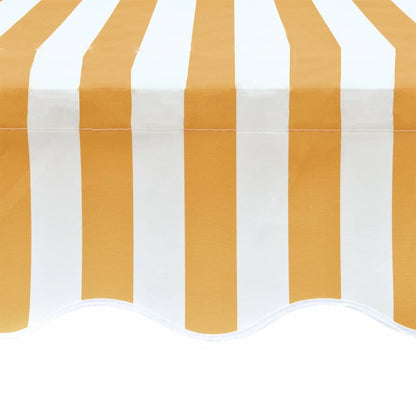Tessuto di Ricambio per Tenda da Sole Giallo e Bianco 4x3 m Poliestere | homemem39