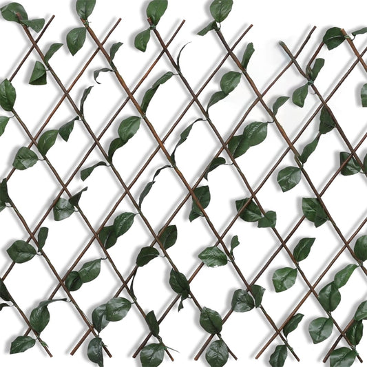 Recinto in Salice a Traliccio 5 pz Foglie Artificiali 180x90 cm - homemem39