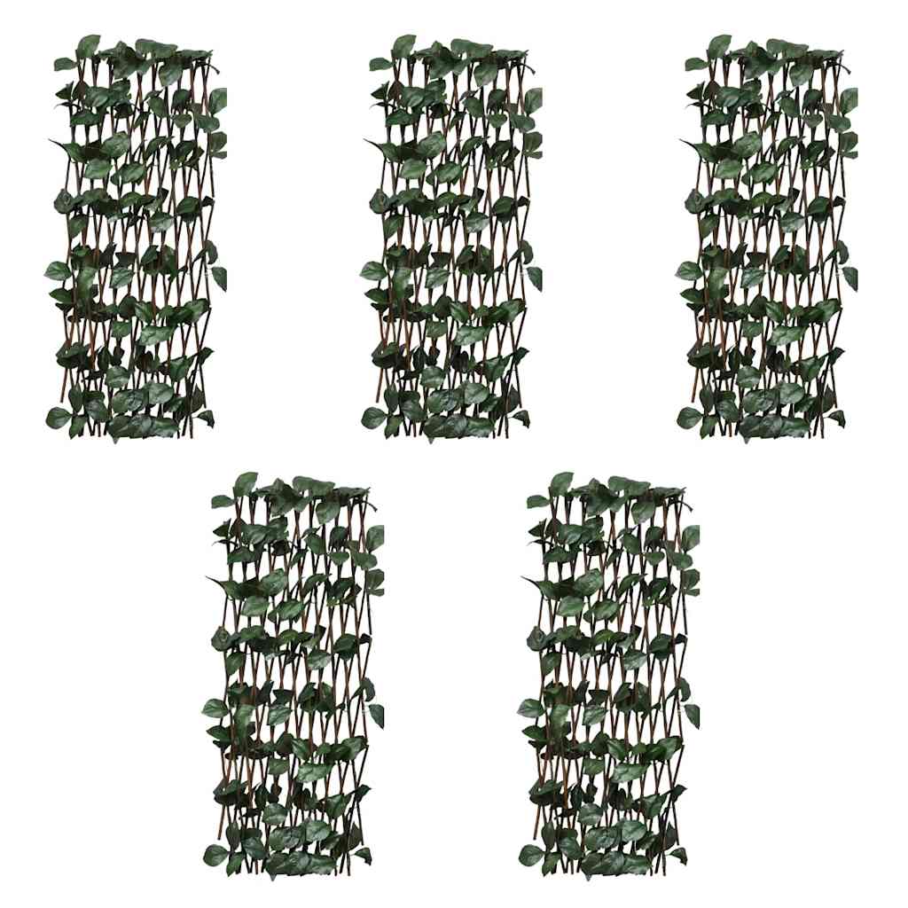 Recinto in Salice a Traliccio 5 pz Foglie Artificiali 180x90 cm | homemem39