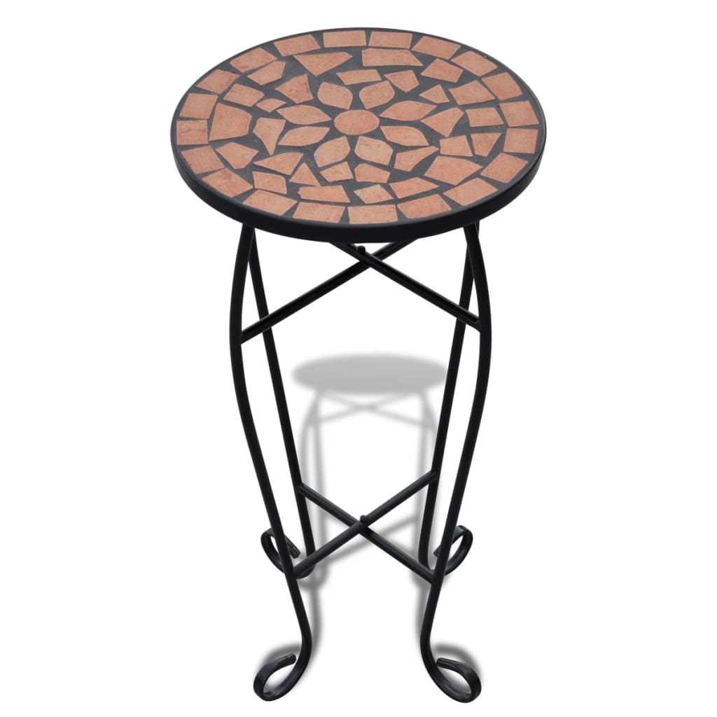 Tavolino per Piante con Mosaico Terracotta - homemem39