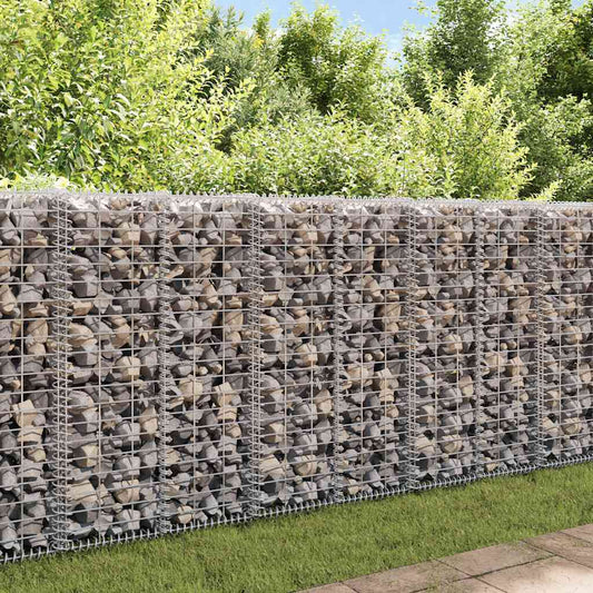 Cesto Gabbione con Coperchio in Filo Zincato 100 x 30 x 30 cm - homemem39