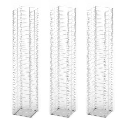 Set Gabbione 3 pz in Filo Zincato 25 x 25 x 150 cm | homemem39