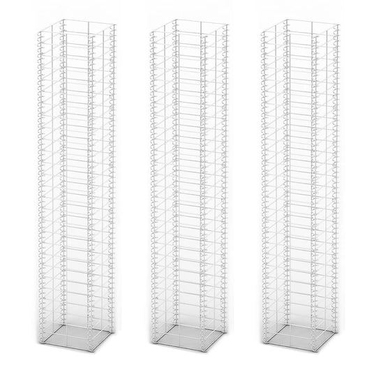 Set Gabbione 3 pz in Filo Zincato 25 x 25 x 150 cm | homemem39