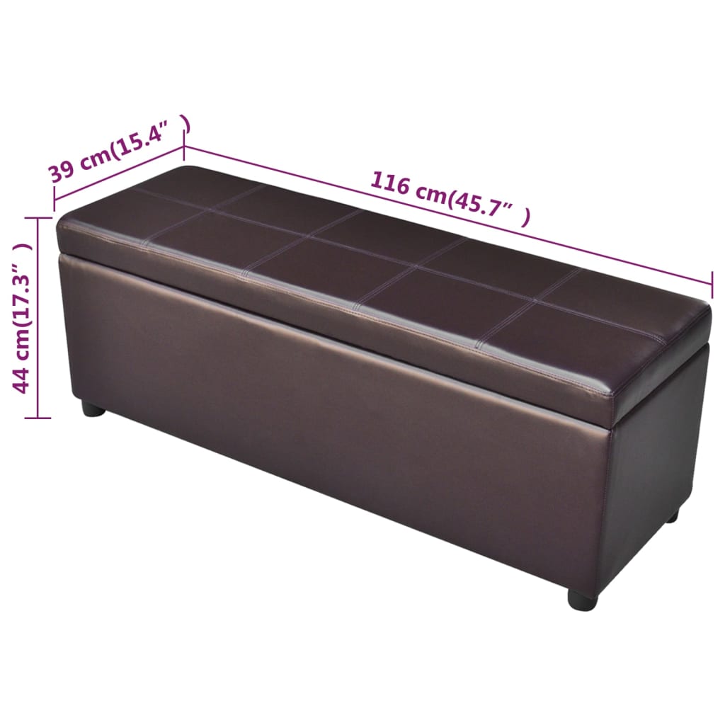 Cassapanca Lunga in Legno Marrone - homemem39