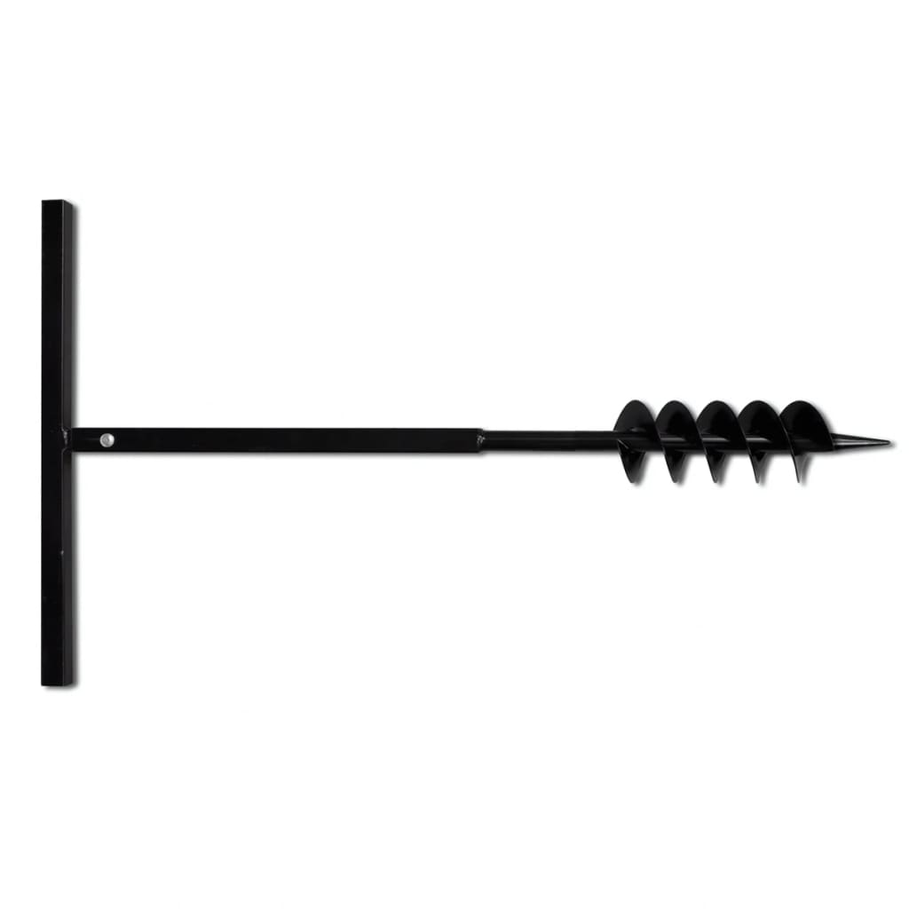 Trapano da Terra Maniglia Auger 100 mm Tre Spirali Acciaio Nero - homemem39