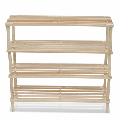 Scarpiere a 4 Livelli 2 pz in Legno Massello di Abete - homemem39