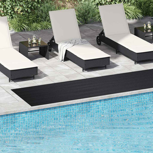 Rutschfeste Gummimatte 5 x 1 m mit breiter Trittfläche