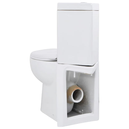 Vaso WC in Ceramica da Bagno ad Angolo Bianco