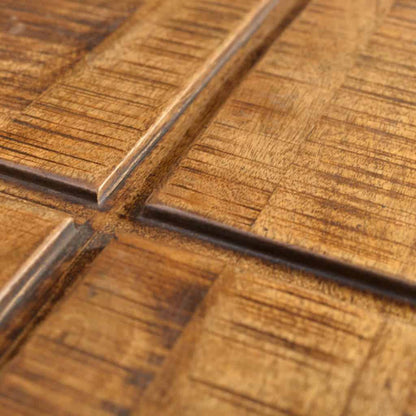 Tavolino da Salotto Marrone Quadrato in Legno Massello di Mango
