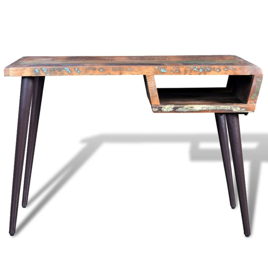 Scrivania in Legno di Recupero con Gambe in Ferro - homemem39