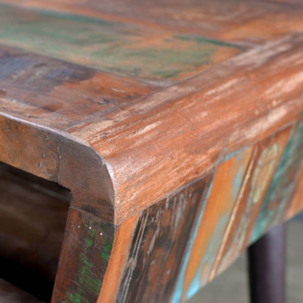 Scrivania in Legno di Recupero con Gambe in Ferro - homemem39