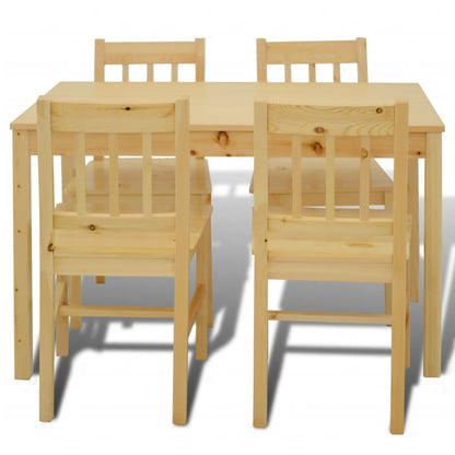 Tavolo con 4 sedie in Legno Naturale - homemem39