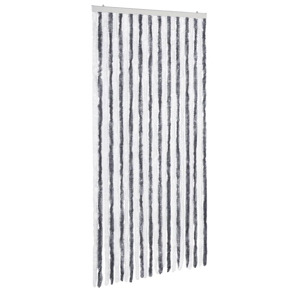 Gray and White Mosquito Net 100x220 cm Chenille