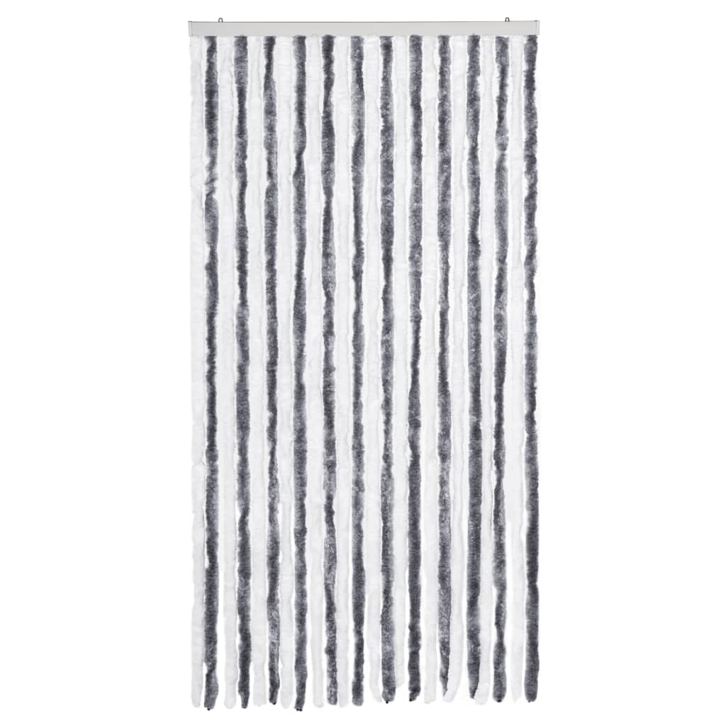 Gray and White Mosquito Net 100x220 cm Chenille