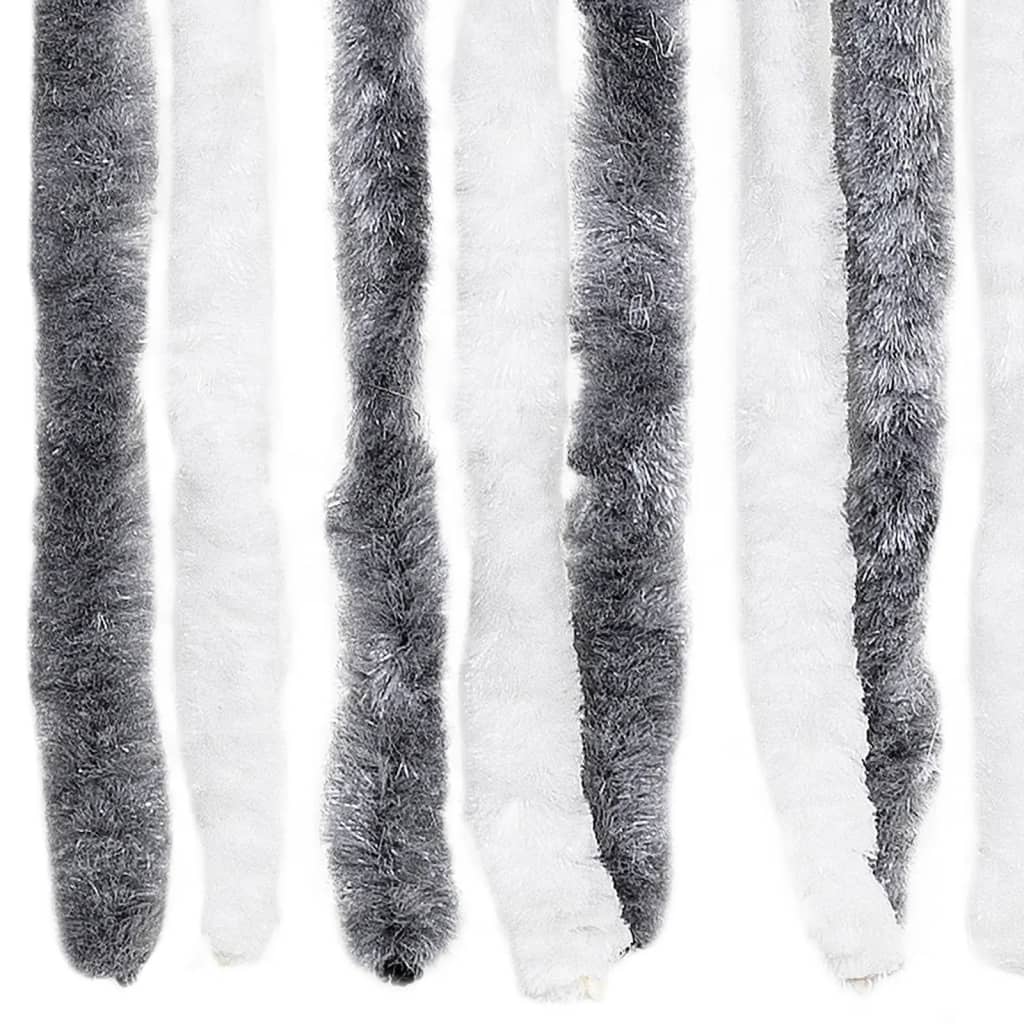 Gray and White Mosquito Net 100x220 cm Chenille