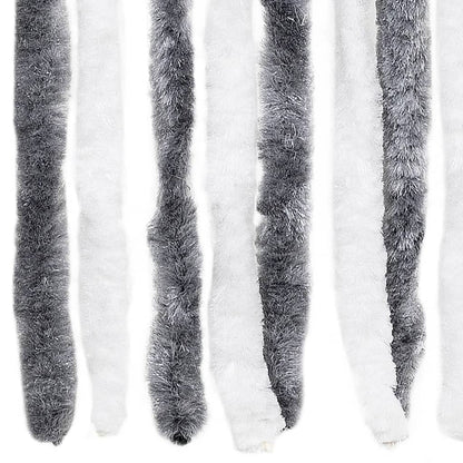 Gray and White Mosquito Net 100x220 cm Chenille