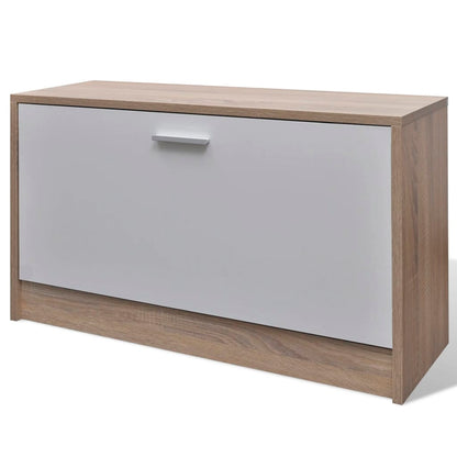 Scarpiera in Legno Set 3 in 1 Rovere e Bianco - homemem39