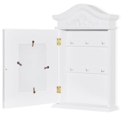 Armadietto per Chiavi con Cornice Foto Bianco | homemem39