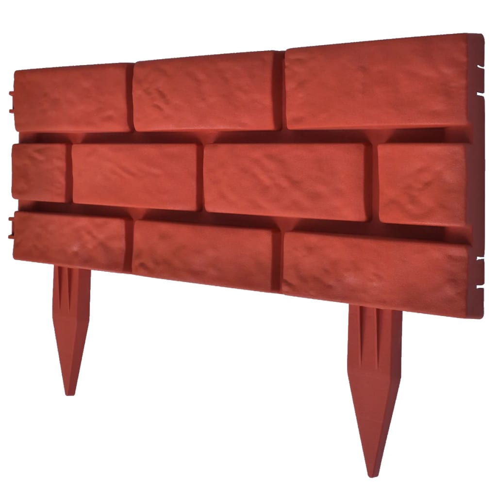 Divisorio per Prato con Design a Mattoni 11 pz - homemem39