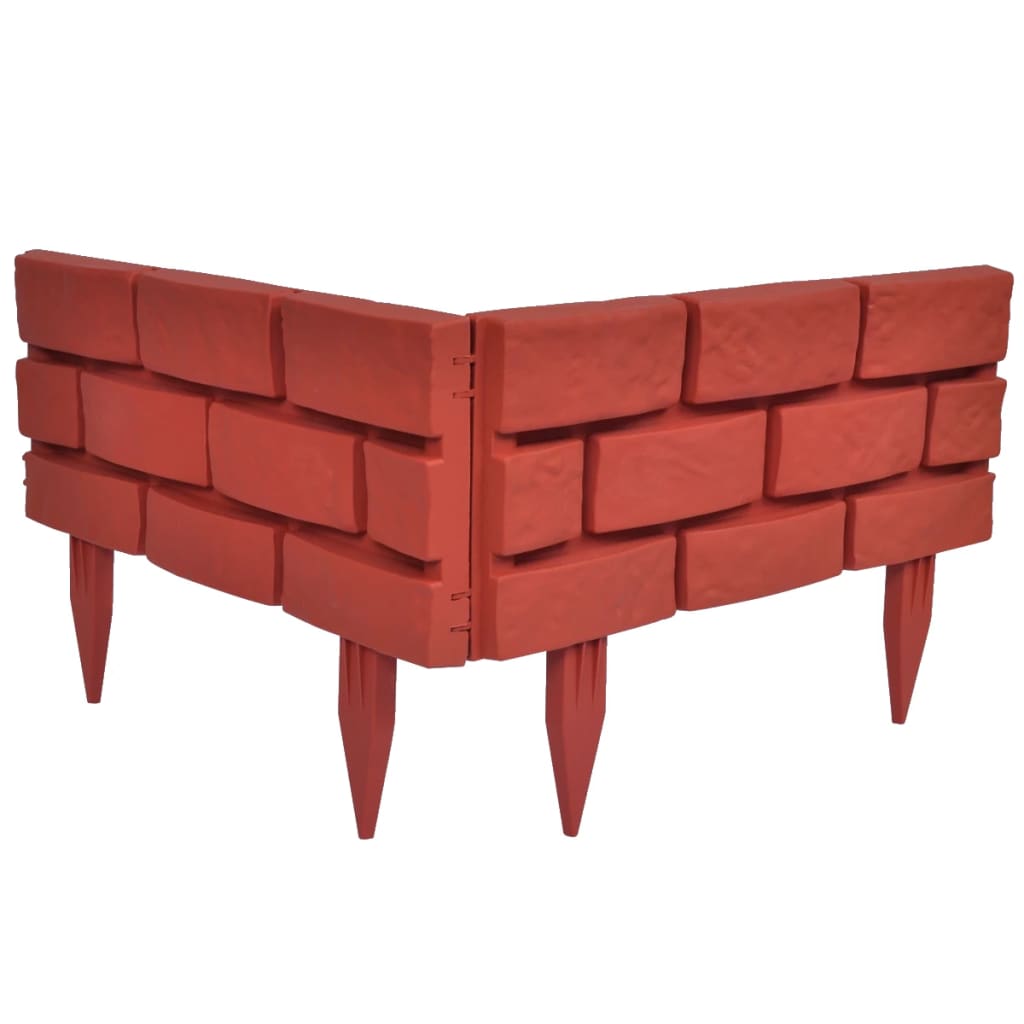 Divisorio per Prato con Design a Mattoni 11 pz - homemem39