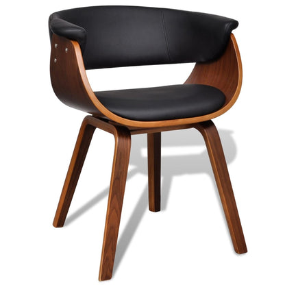 Sedie da Pranzo 2 pz in Legno Curvato e Similpelle | homemem39
