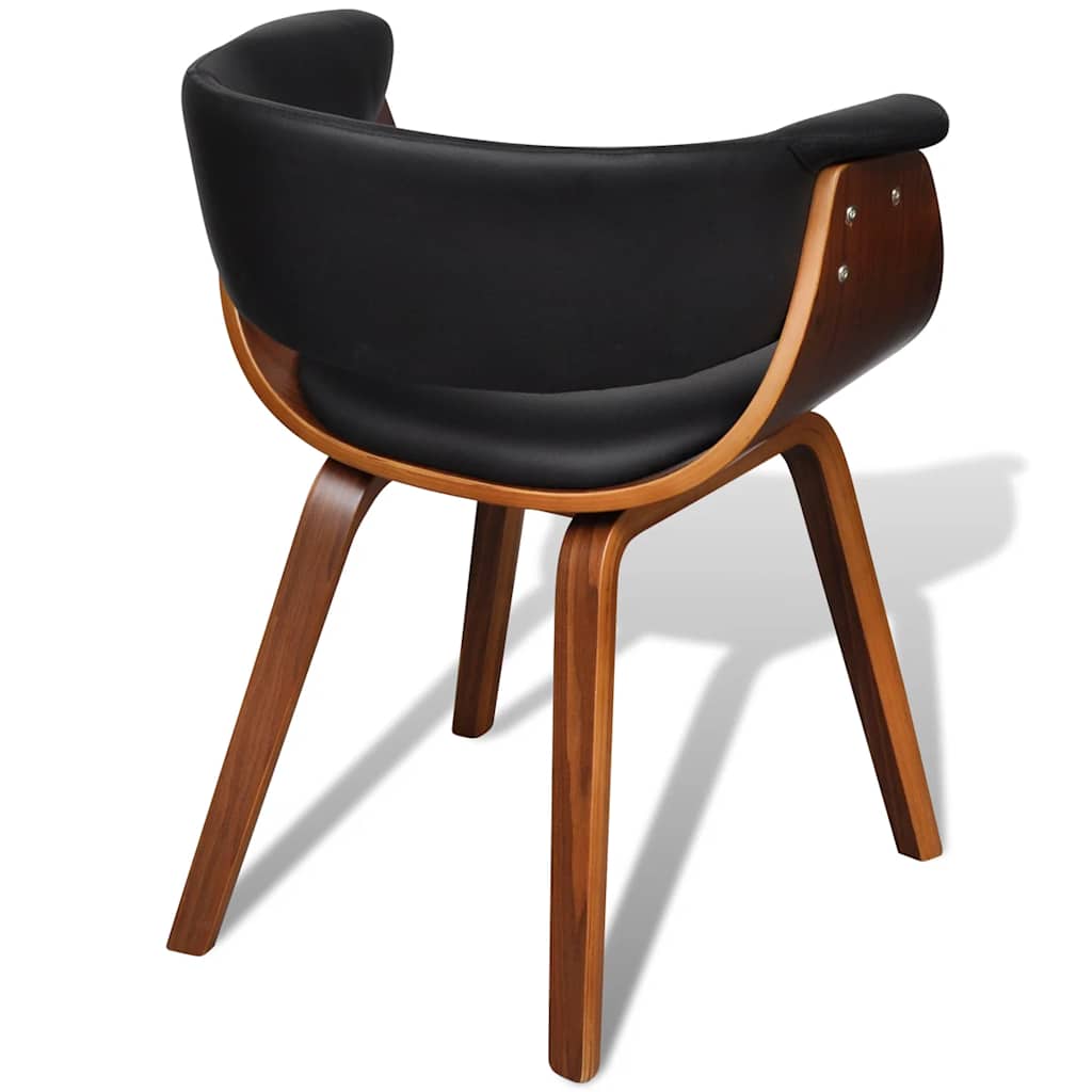 Sedie da Pranzo 2 pz in Legno Curvato e Similpelle | homemem39