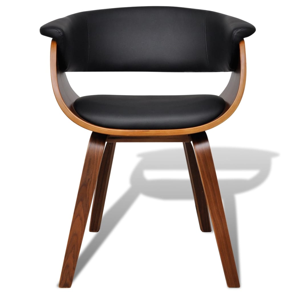 Sedie da Pranzo 4 pz in Legno Curvato e Similpelle | homemem39