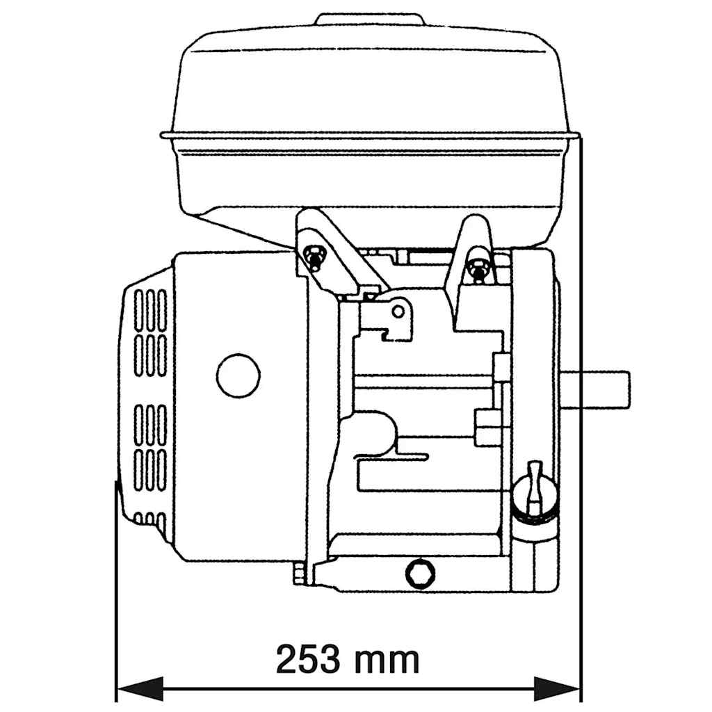 Motore a Benzina Nero 6,5 HP 4,8 kW | homemem39