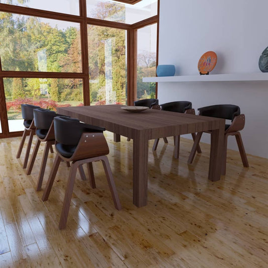 Sedie da Pranzo 6 pz in Legno Piegato e Similpelle | homemem39