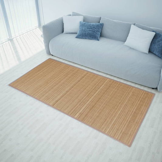 Tappeto Rettangolare in Bambù Marrone 120 x 180 cm - homemem39