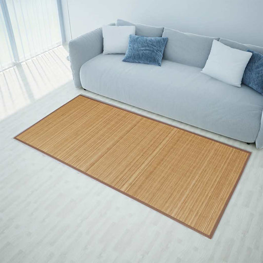 Tappeto Rettangolare in Bambù Marrone 150 x 200 cm
