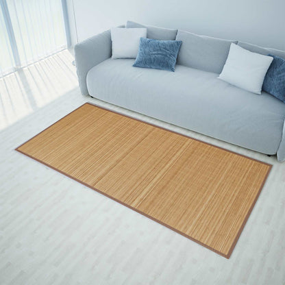Tappeto Rettangolare in Bambù Marrone 150 x 200 cm