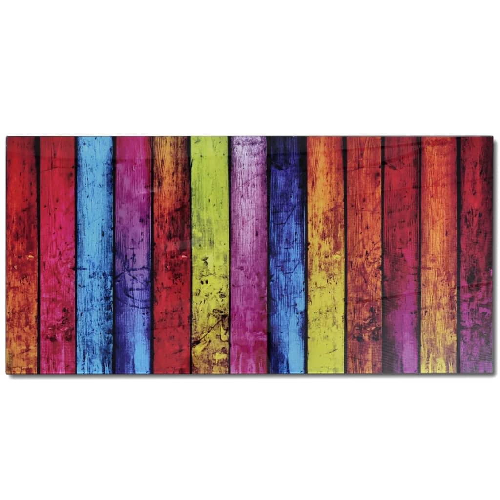 Tavolino da Salotto con Piano in Vetro con Stampa Arcobaleno | homemem39