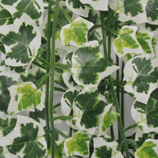 Edera Variegata Artificiale 2 pz Cespuglio 90 cm - homemem39