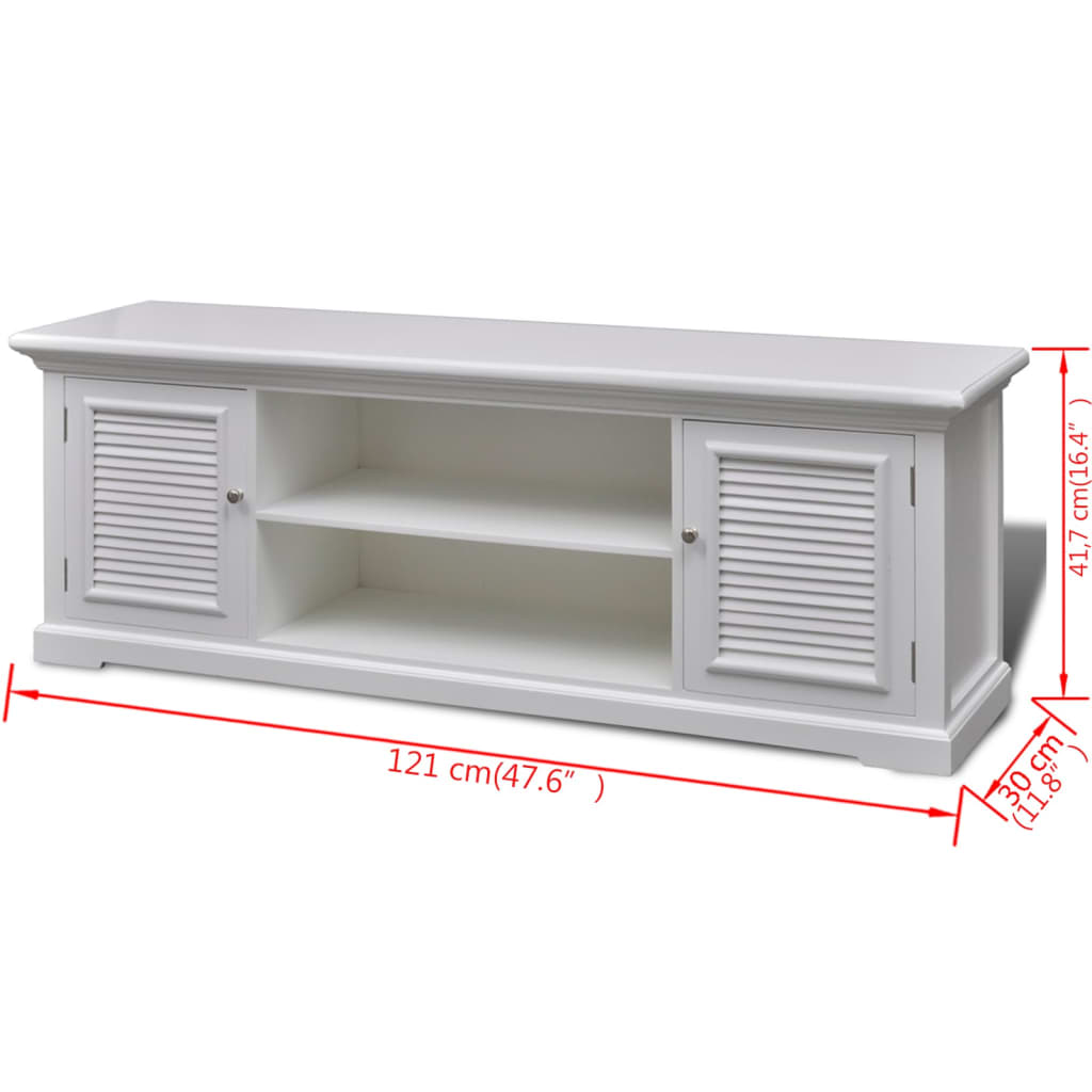Mobile Porta TV Bianco in Legno - homemem39