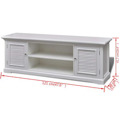 Mobile Porta TV Bianco in Legno - homemem39