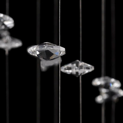 White Ceiling Lamp with Glass Crystals 8 x G9 29 cm