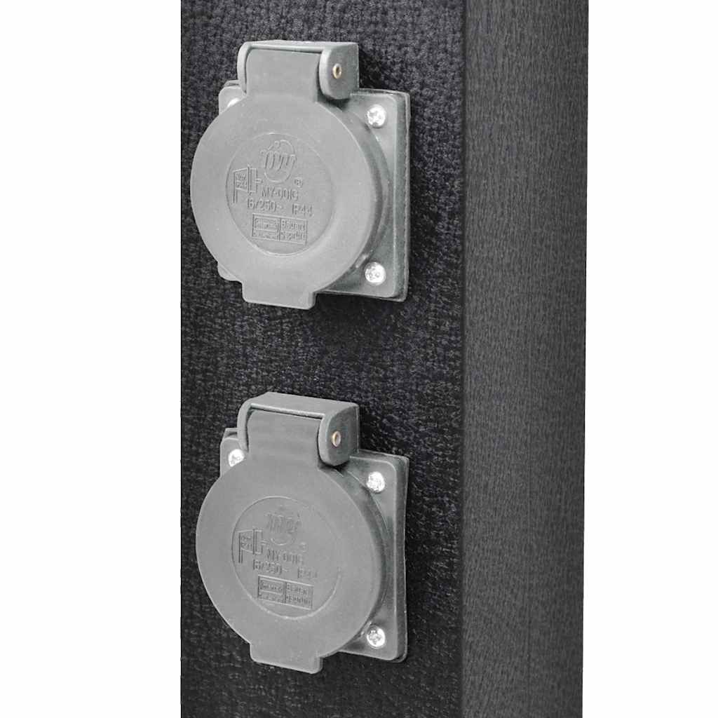 Presa Elettrica da Giardino con Pilastro Nero - homemem39